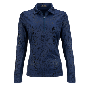 Women's Balance Print Long Sleeve Polo Plus LOPEZ