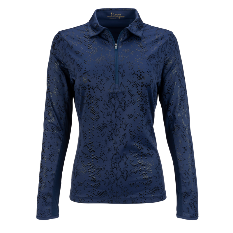 Women's Balance Print Long Sleeve Polo Plus