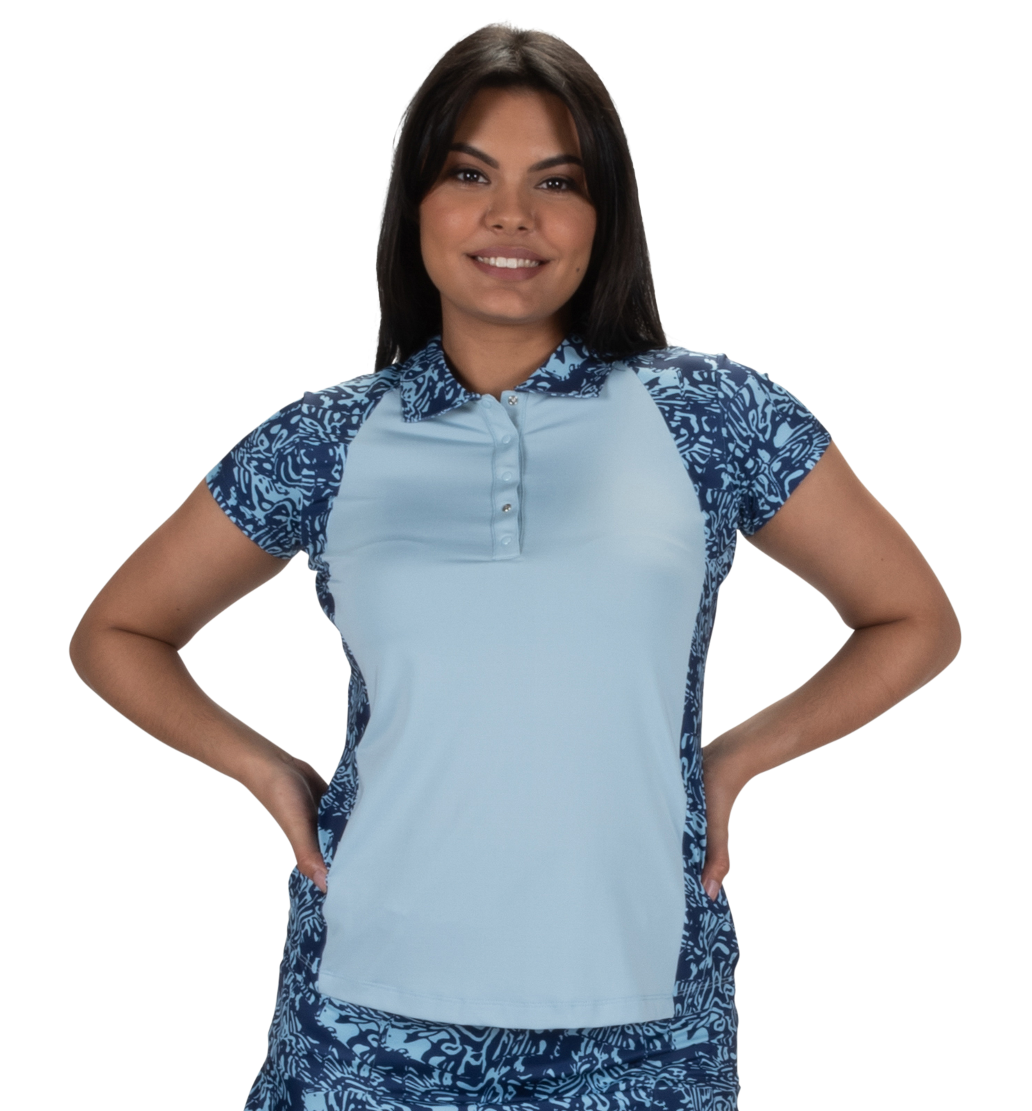 Women's Congo Print Short Sleeve Polo