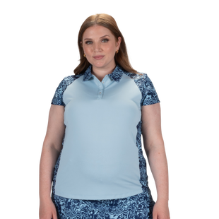 Women's Congo Print Short Sleeve Polo Plus