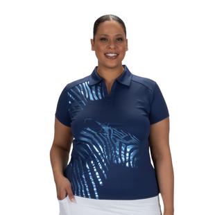 Women's Safari Print Short Sleeve Polo Plus