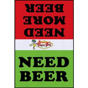 Need Beer Golf Towel VEGAS GOLF