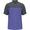 PURPLE/GREY | Polo Airflux à blocs de couleur pour hommes