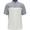BLANC/GRIS | Polo Airflux à blocs de couleur pour hommes