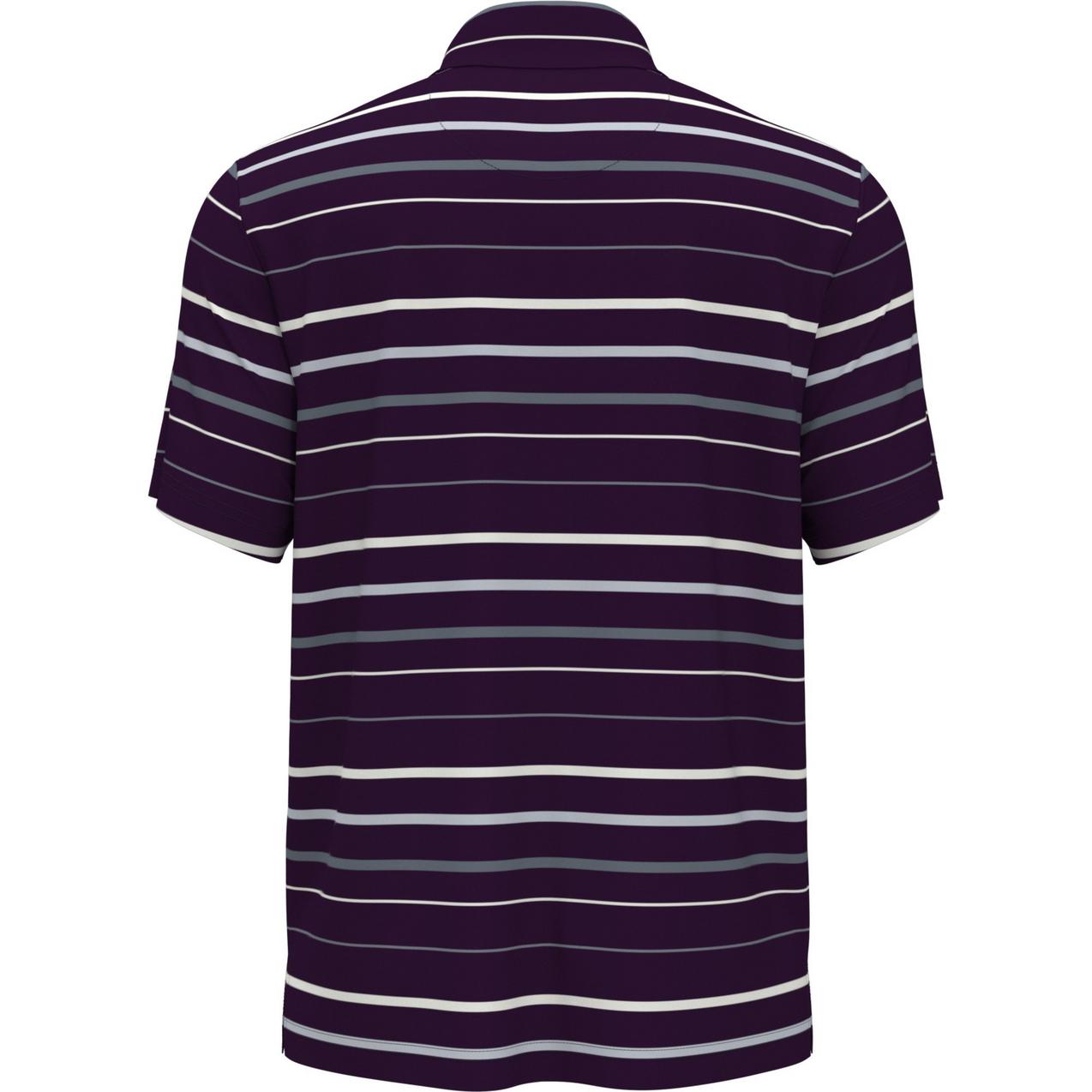 Men's All Over Fine Line Stripe Short Sleeve Polo