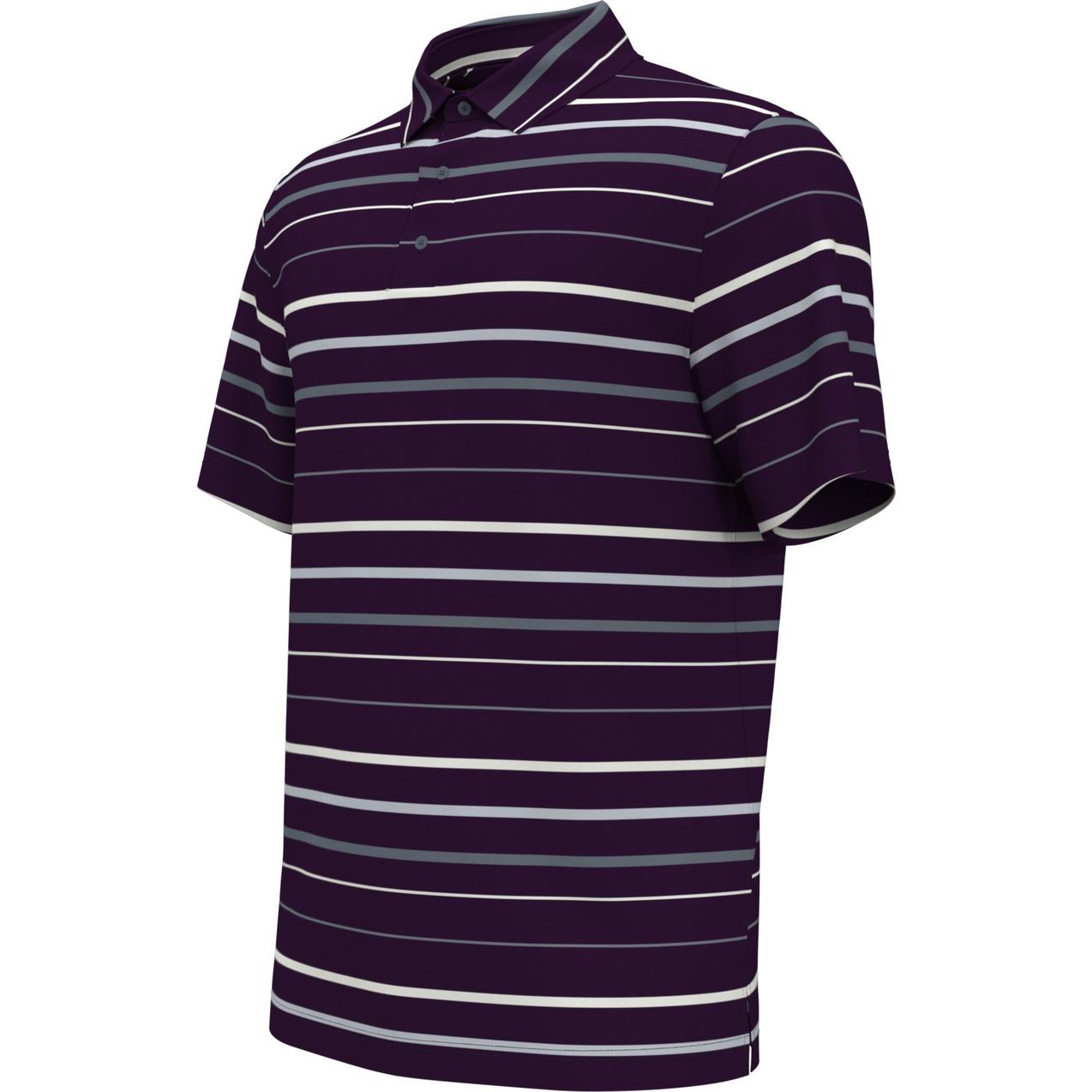 Men's All Over Fine Line Stripe Short Sleeve Polo