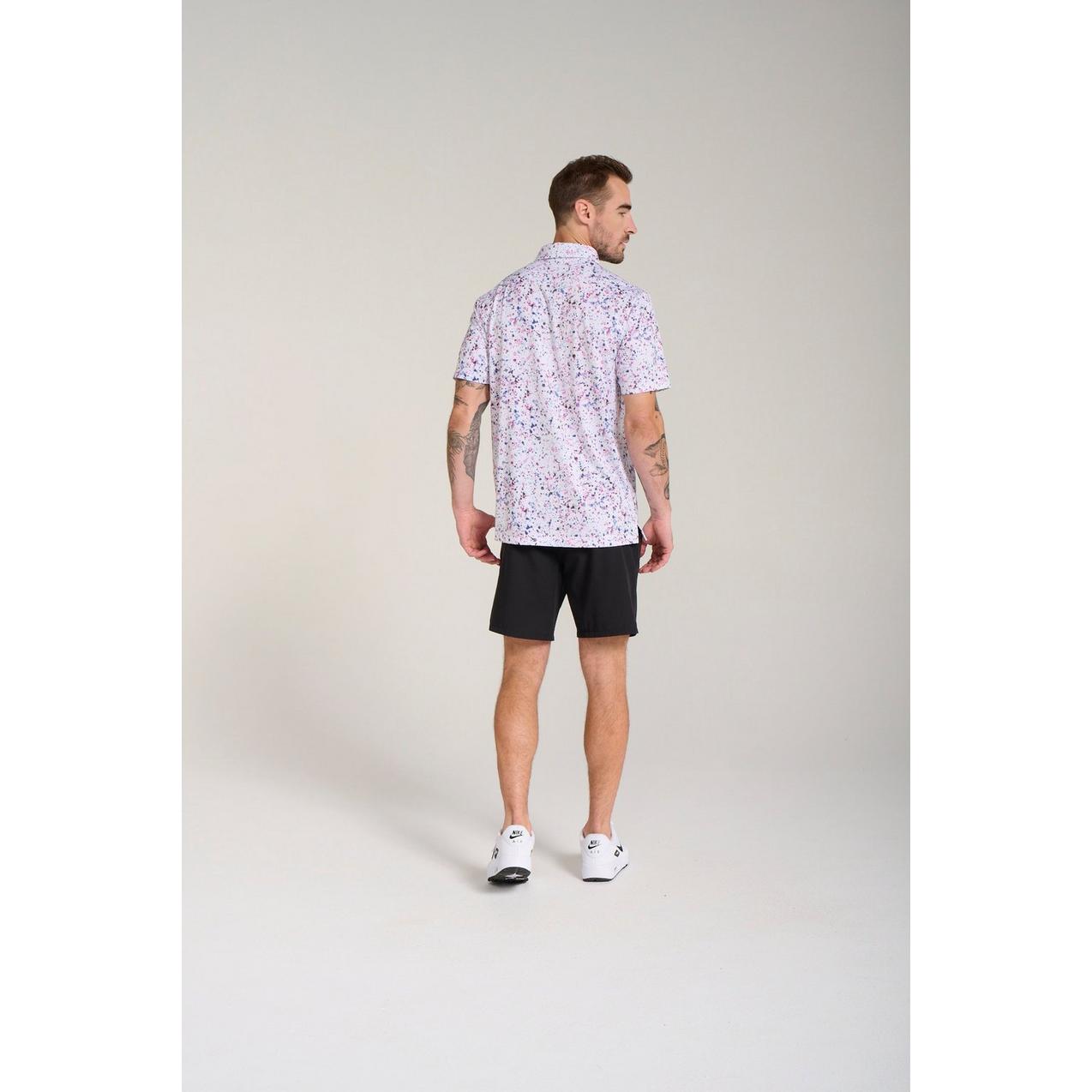 Men's Paint Splatter 3 Short Sleeve Polo