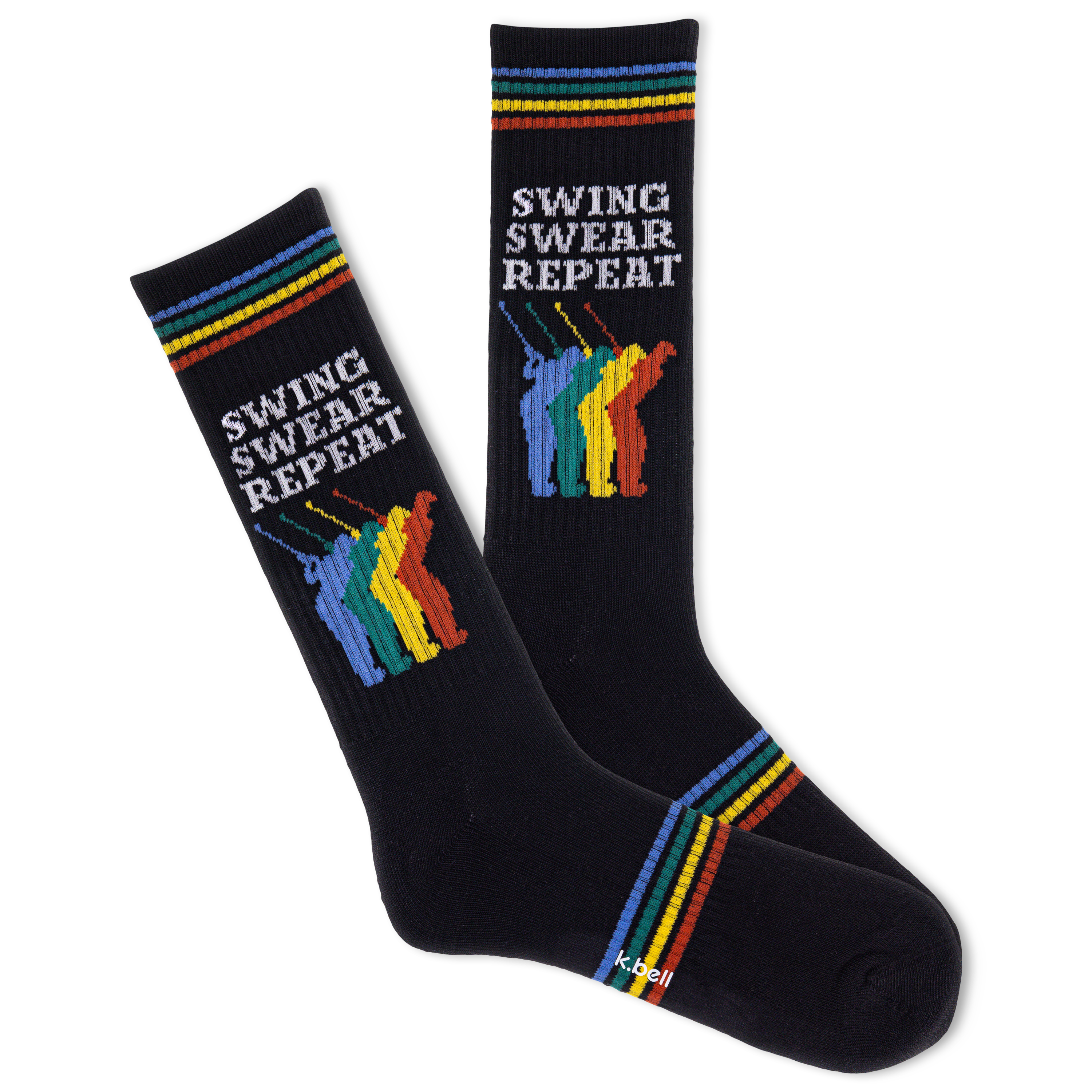 Men's Swing Swear Repeat Active Crew Sock