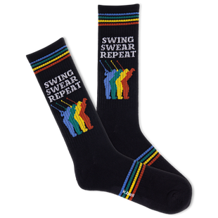Men's Swing Swear Repeat Active Crew Sock
