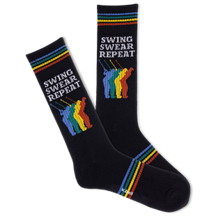 Men's Swing Swear Repeat Active Crew Sock K-BELL