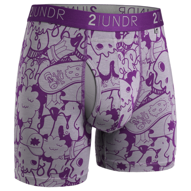 Men's Swing Shift Boxer Brief- Skulled