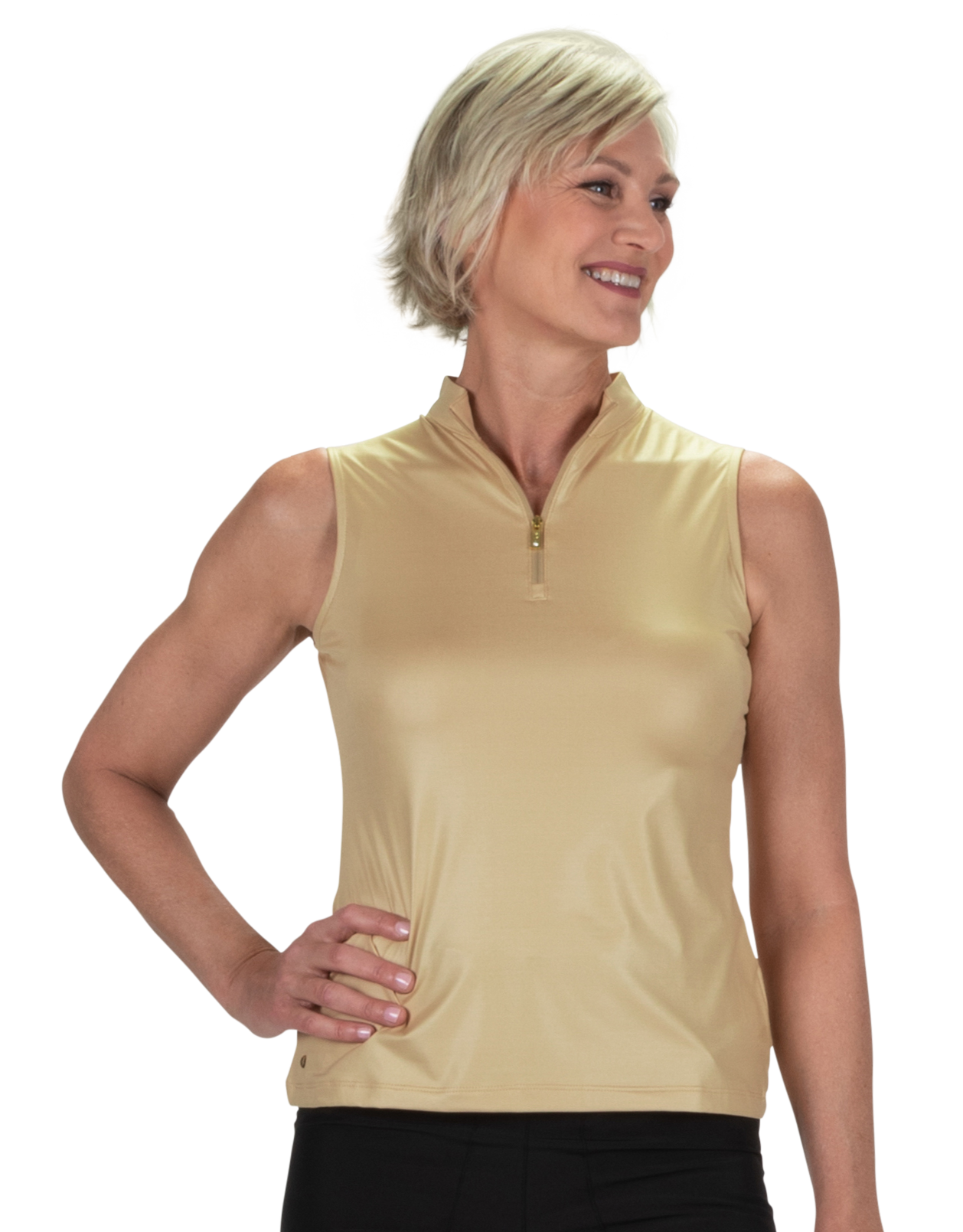 Women's Shine Sleeveless Polo Plus