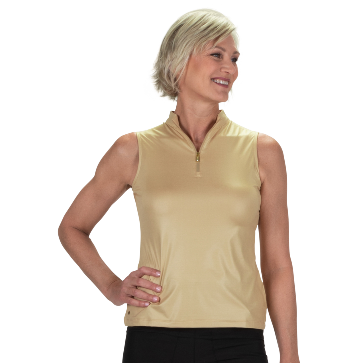 Women's Shine Sleeveless Polo Plus