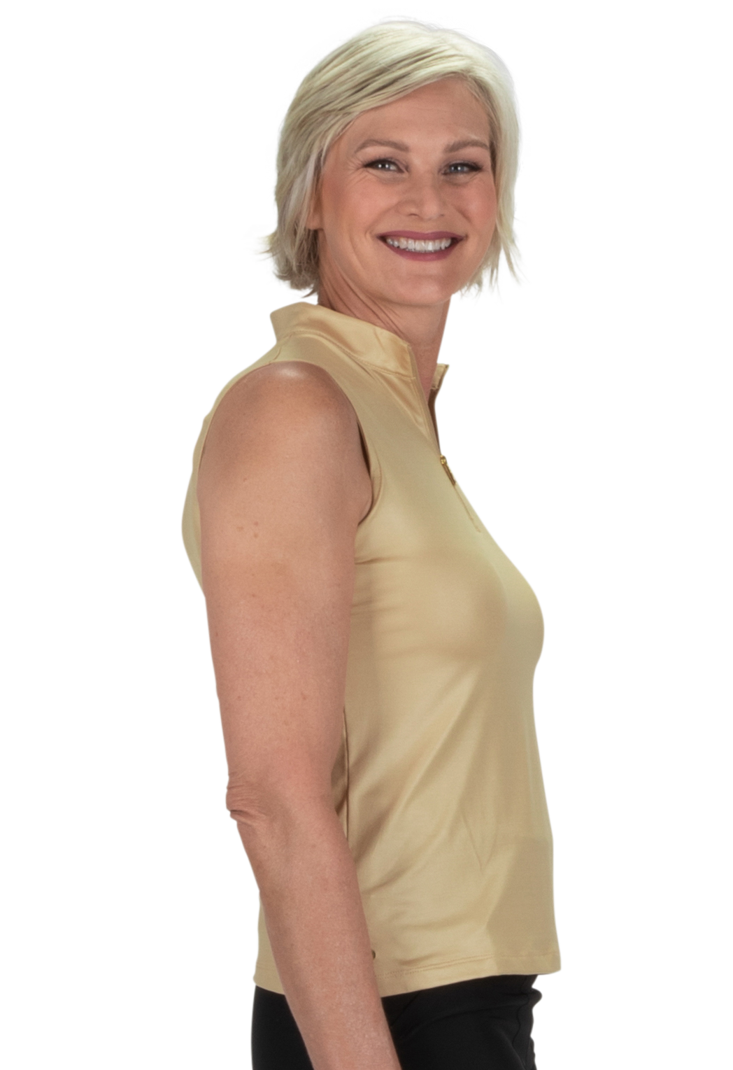 Women's Shine Sleeveless Polo Plus