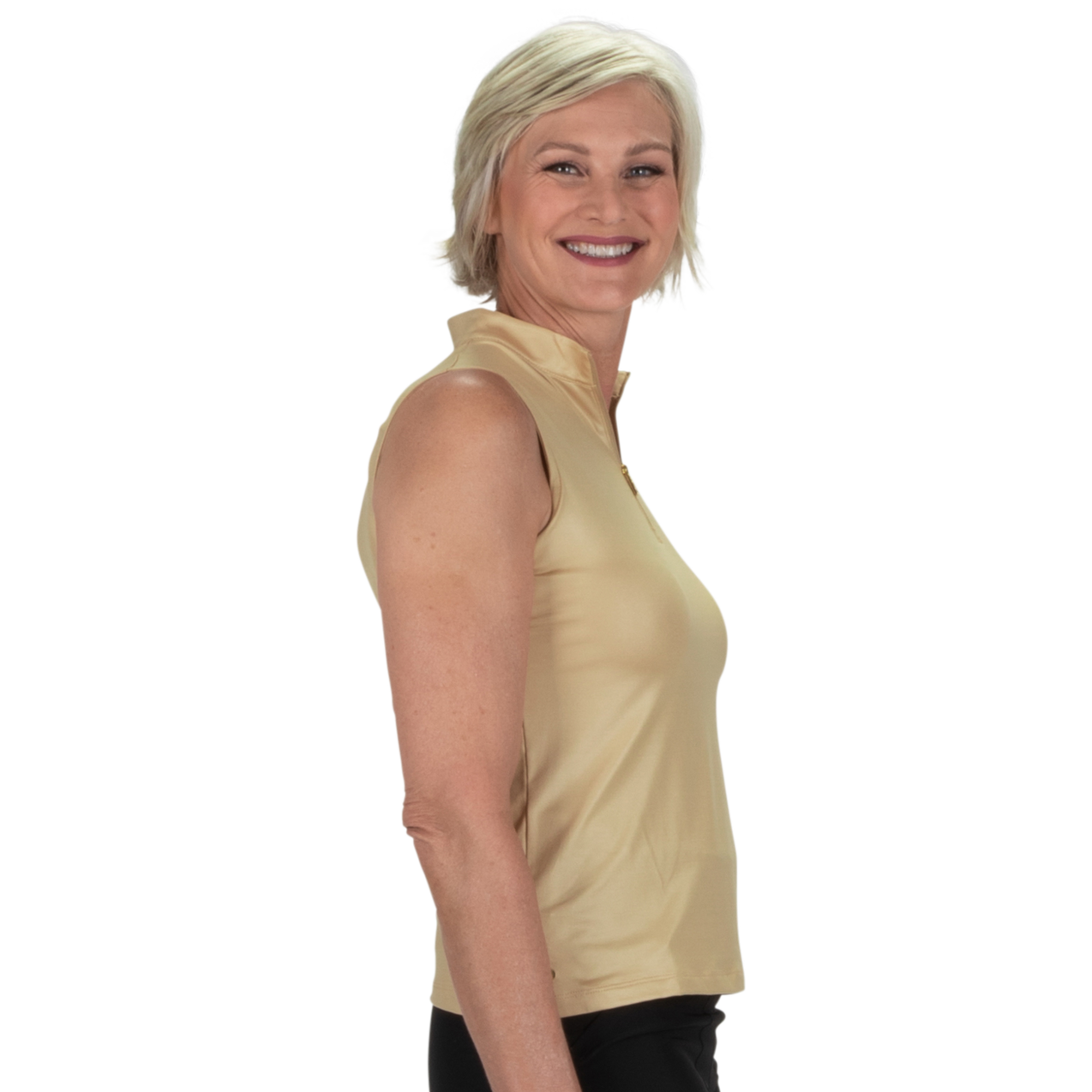 Women's Shine Sleeveless Polo Plus