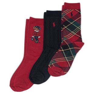 Girl's European Bear Holiday Socks - 3 Pack