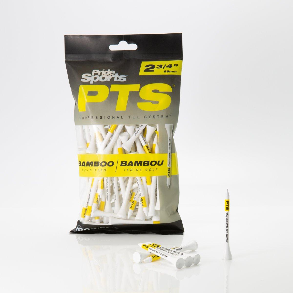 Pride Sports ProLength 2 3/4 Inch Bamboo Tee (100 Count) in Yellow/White