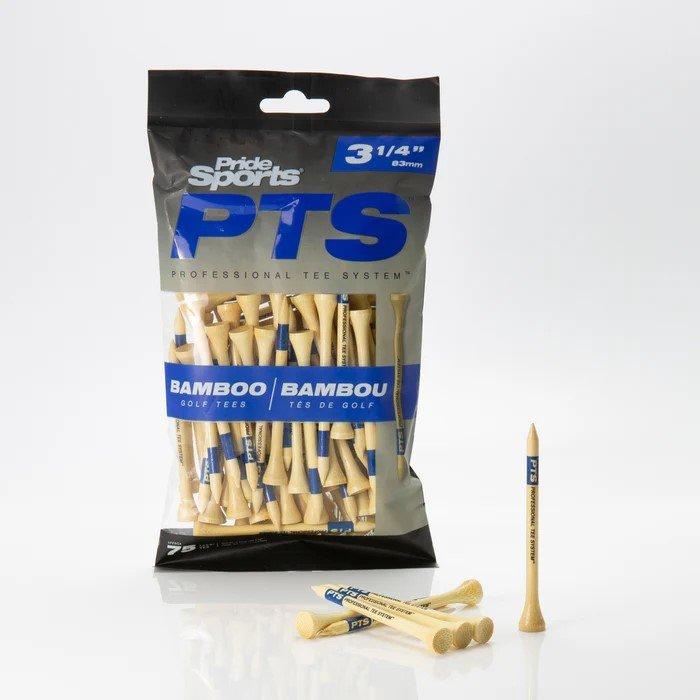 Pride Sports ProLength Plus 3 1/4 Inch Bamboo Tee (75 Count) in Blue/Natural