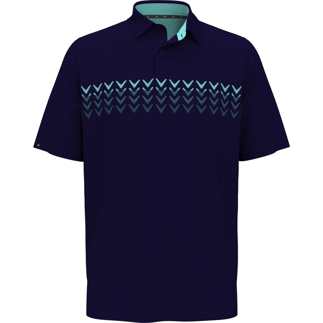 Men's Chev Colour Block Short Sleeve Polo