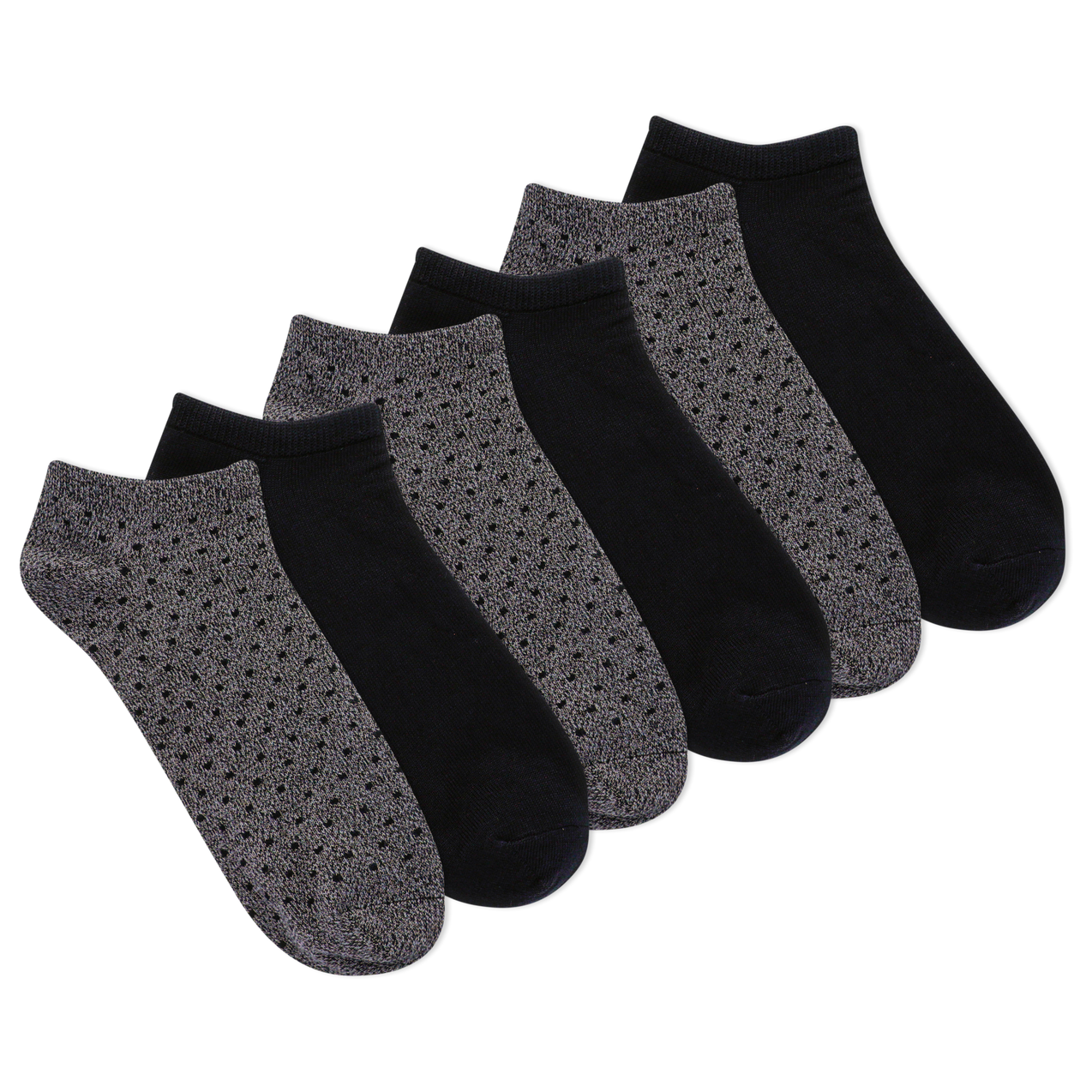 Women's Dot Marble Ankle Sock - 6 Pack