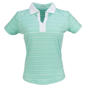 Women's Point Print Short Sleeve Polo