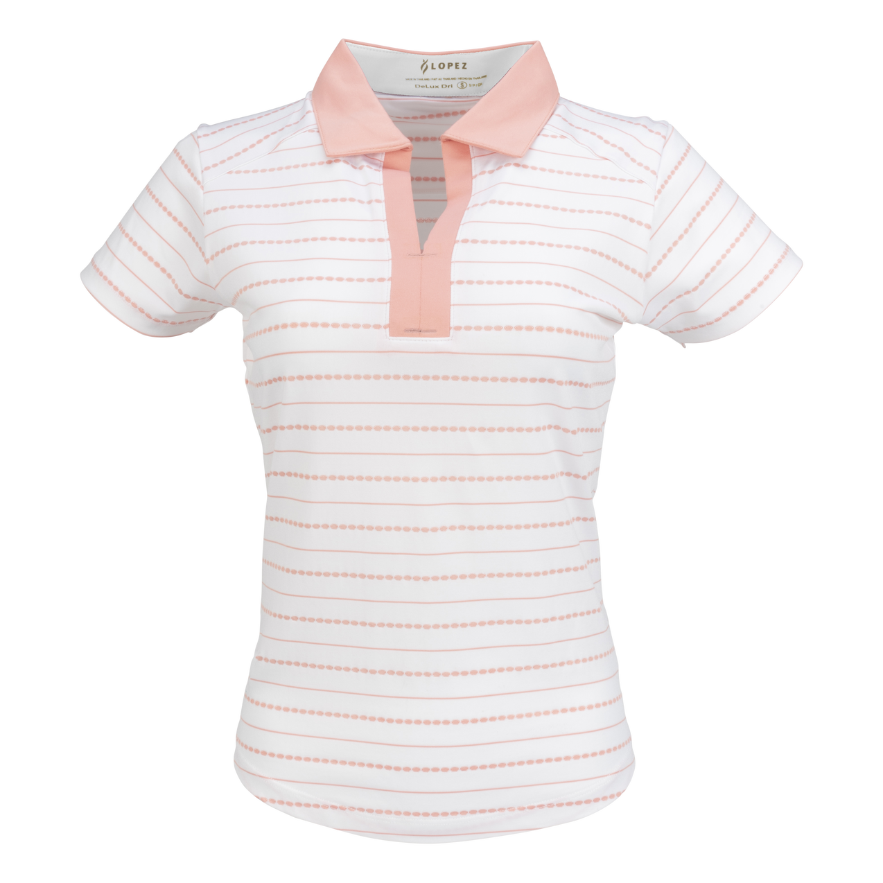 Women's Point Print Short Sleeve Polo