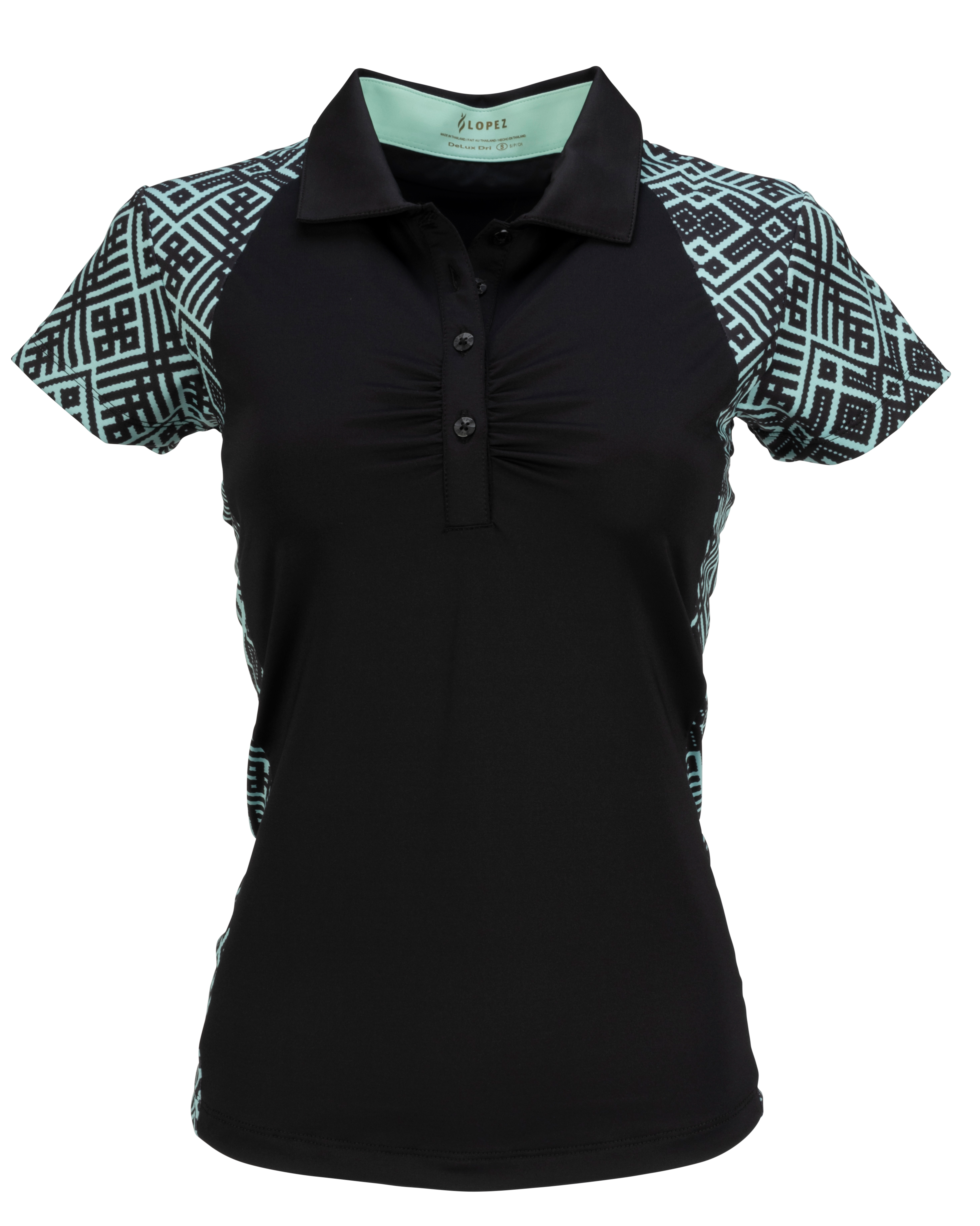 Women's Sol Print Short Sleeve Polo Plus