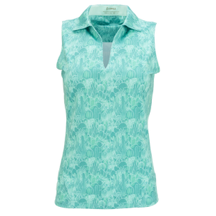 Women's Sonora Print Sleeveless Polo Plus