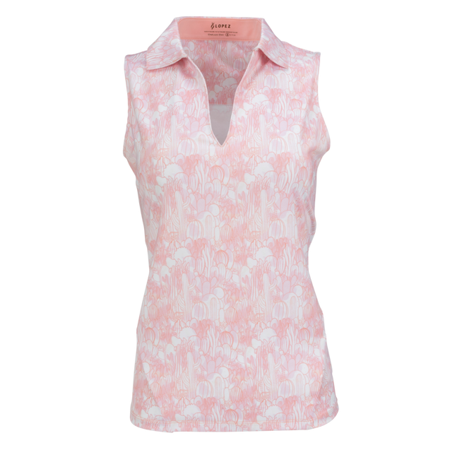 Women's Sonora Print Sleeveless Polo LOPEZ