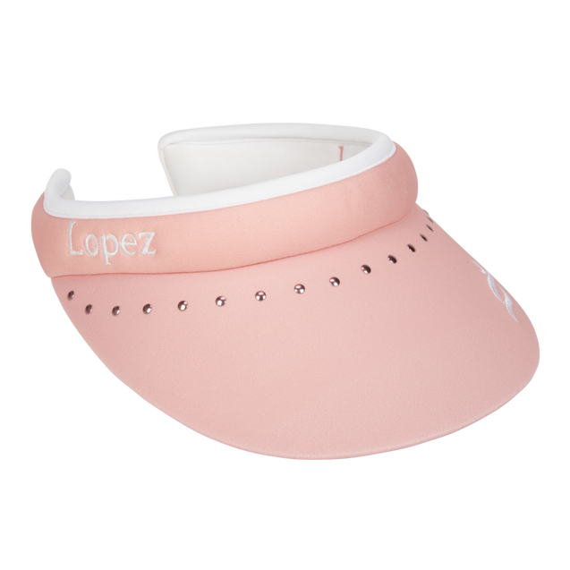 Women s Reverse Clip Visor LOPEZ Hats Women s PINK WHITE Golf Town Limited