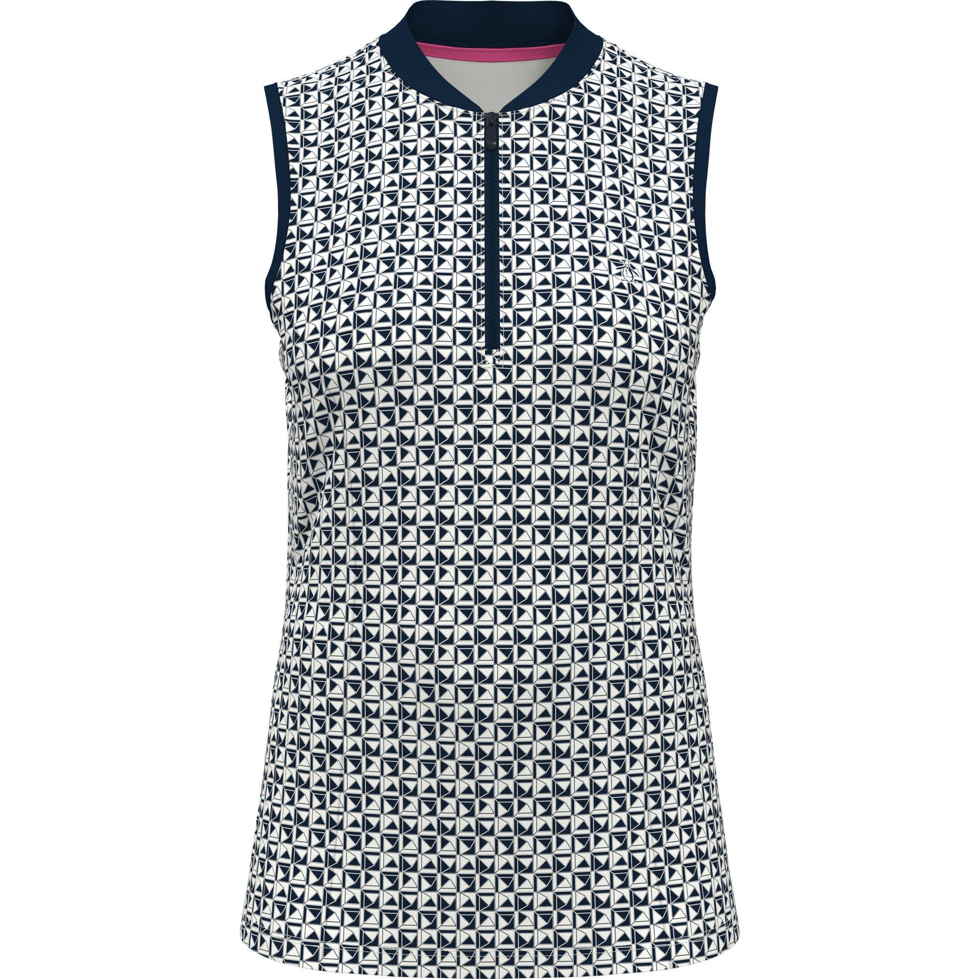 Women's Geo Print Sleeveless Polo