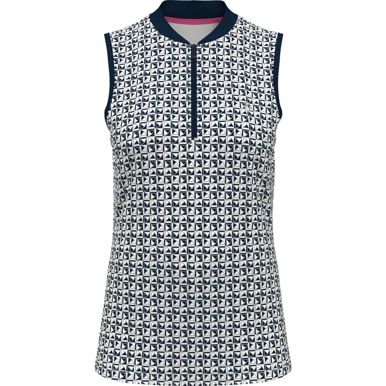Women's Geo Print Sleeveless Polo