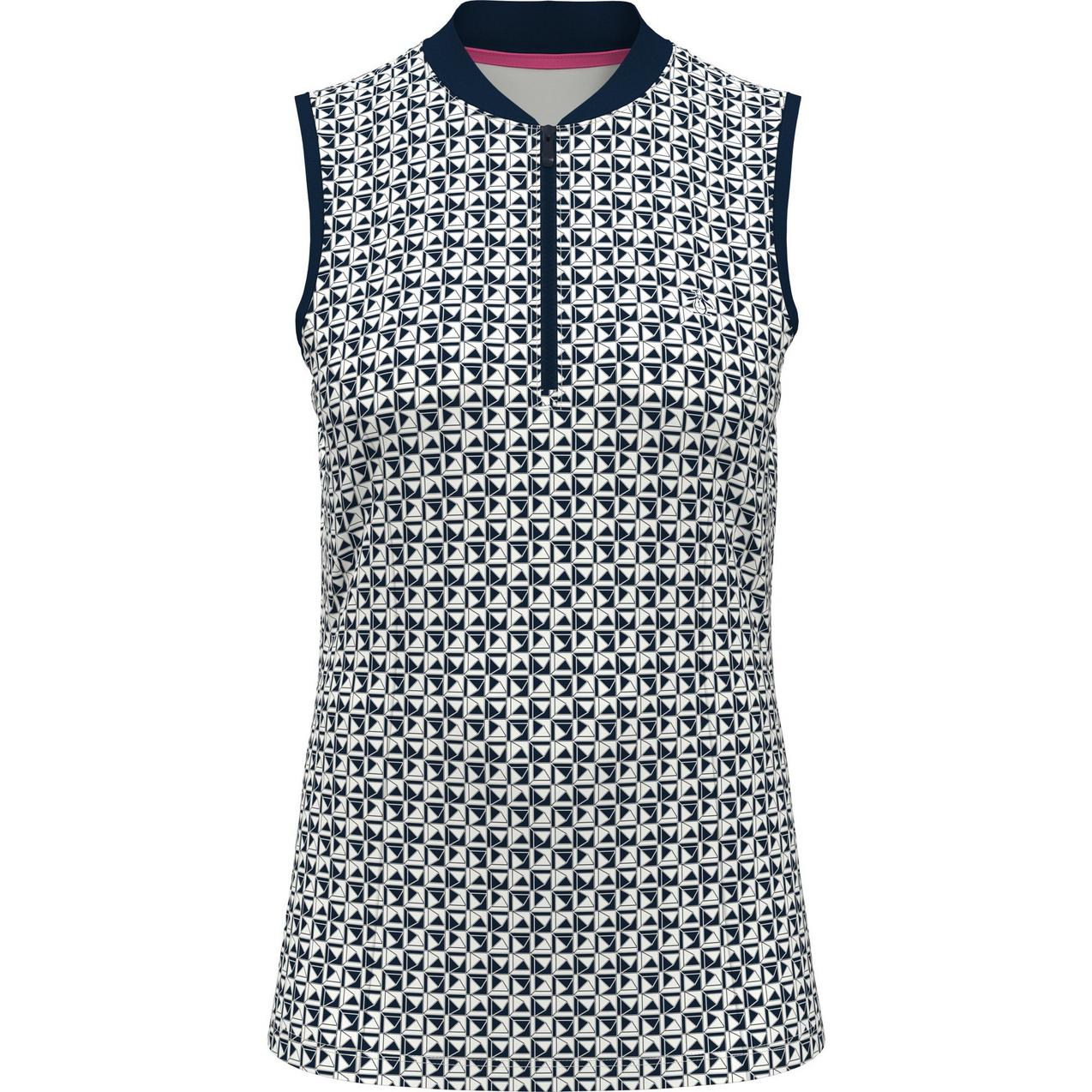 Women's Geo Print Sleeveless Polo