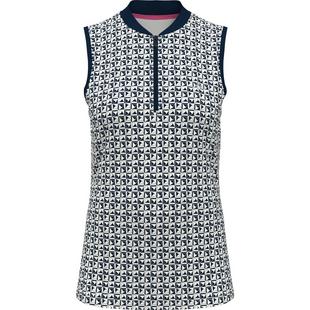 Women's Geo Print Sleeveless Polo ORIGINAL PENGUIN GOLF