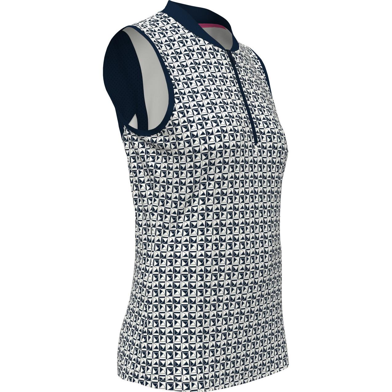 Women's Geo Print Sleeveless Polo