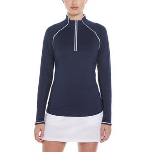 Haut à manches longues avec protection solaire et glissière 1/4 pour femmes ORIGINAL PENGUIN GOLF