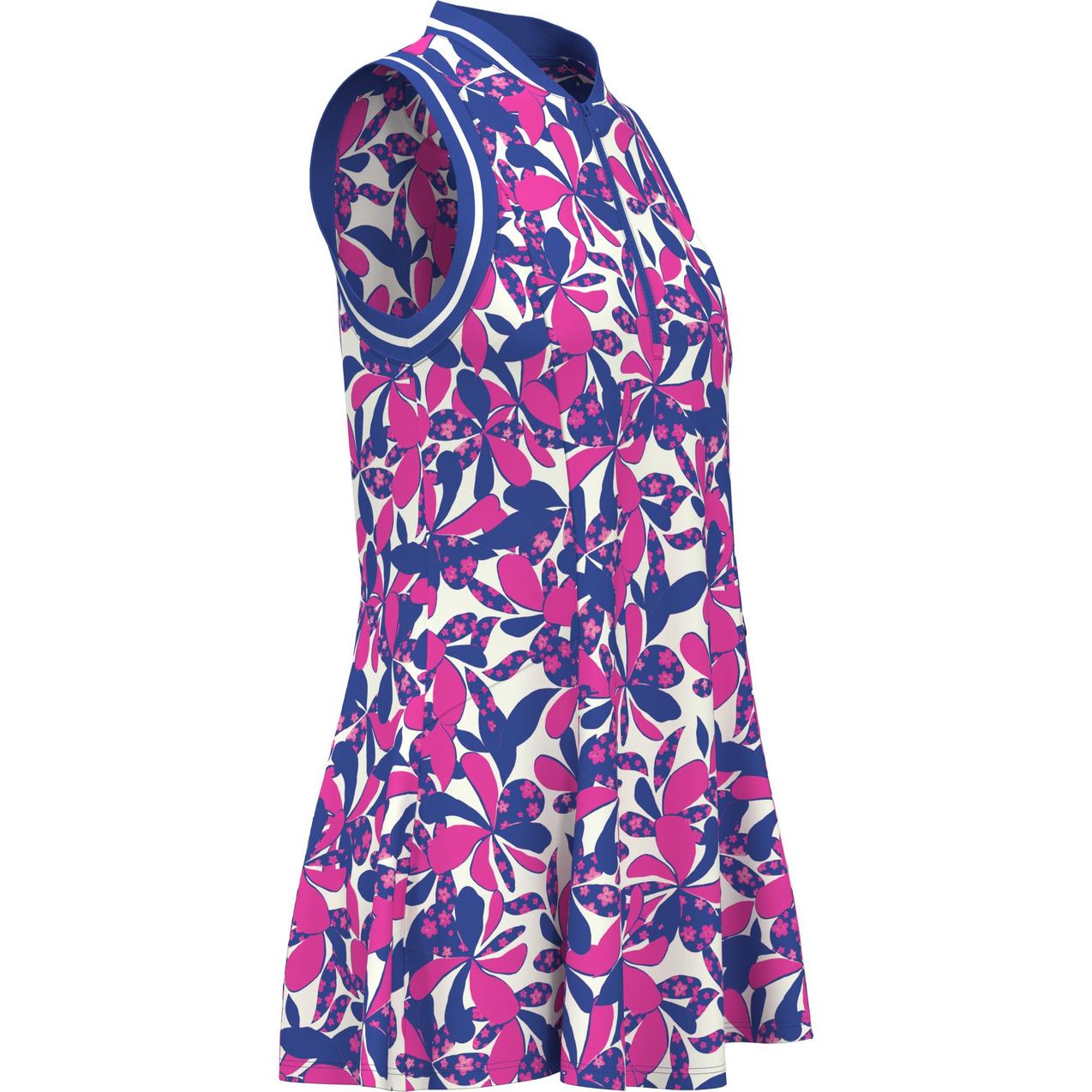 Women's Zip Floral Print Sleeveless Dress