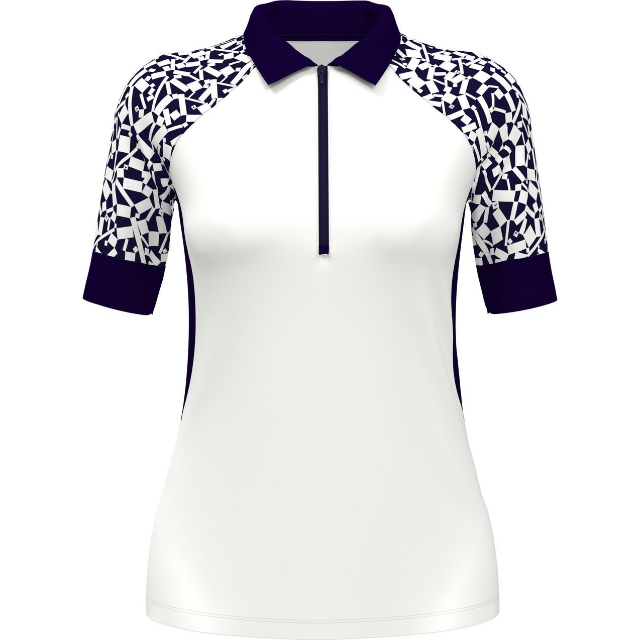 Women's Geo Zip 1/2 Sleeve Polo