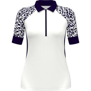 Women's Geo Zip 1/2 Sleeve Polo