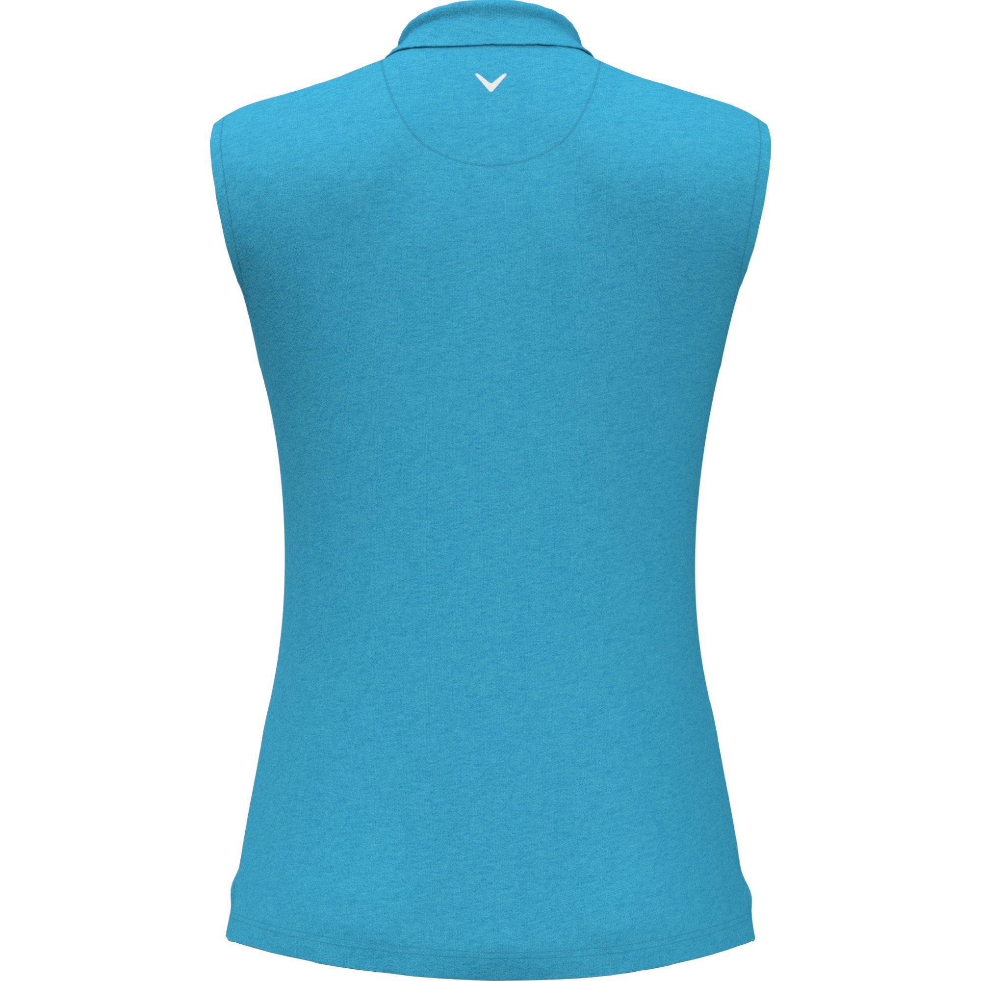 Women's 1/4 Zip Heather Sleeveless Polo