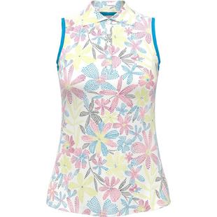 Women's Chev Floral Sleeveless Polo CALLAWAY