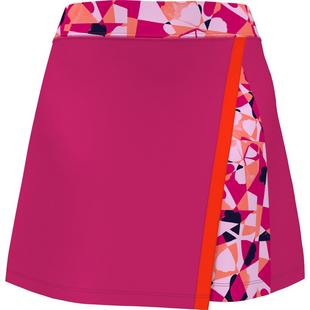 Jupe-short Geometric à motif floral pour femmes, 17 po
