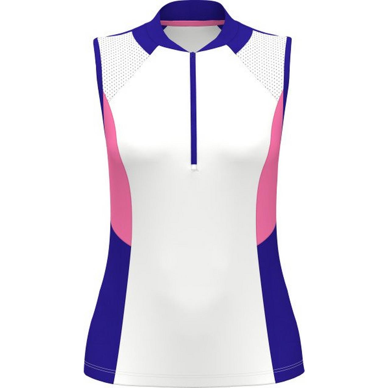 Women's Colourblock Sleeveless Polo