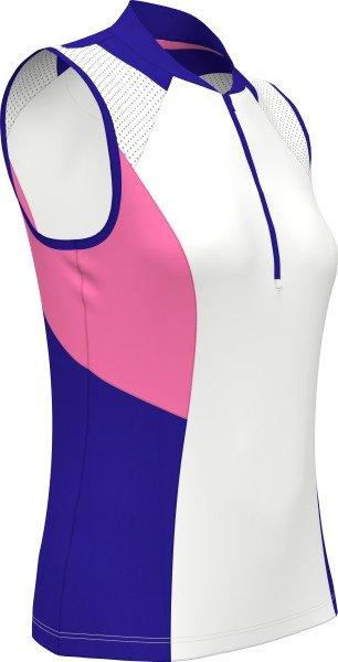 Women's Colourblock Sleeveless Polo