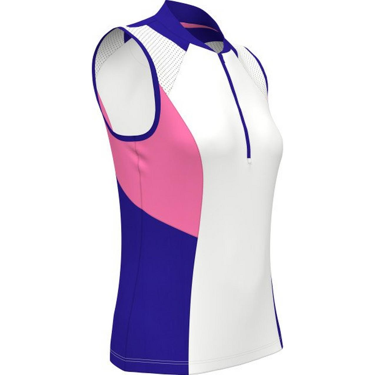 Women's Colourblock Sleeveless Polo