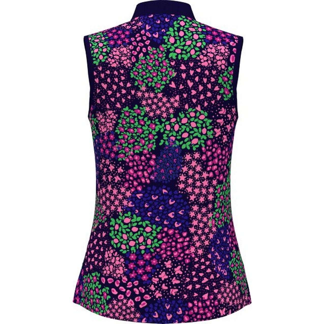 Women's Whimsical Printed Sleeveless Polo