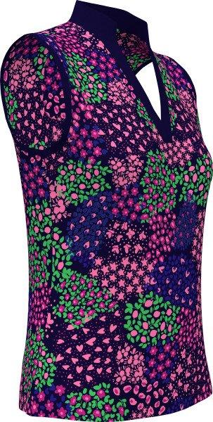 Women's Whimsical Printed Sleeveless Polo