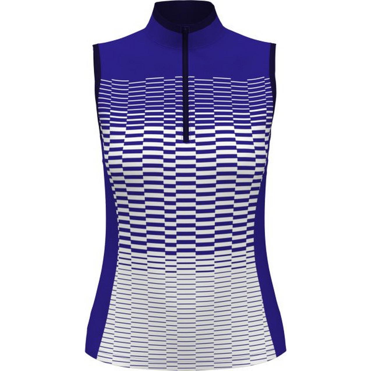 Women's Engineered Checkered Sleeveless Polo