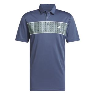 Men's Chest Print Short Sleeve Polo