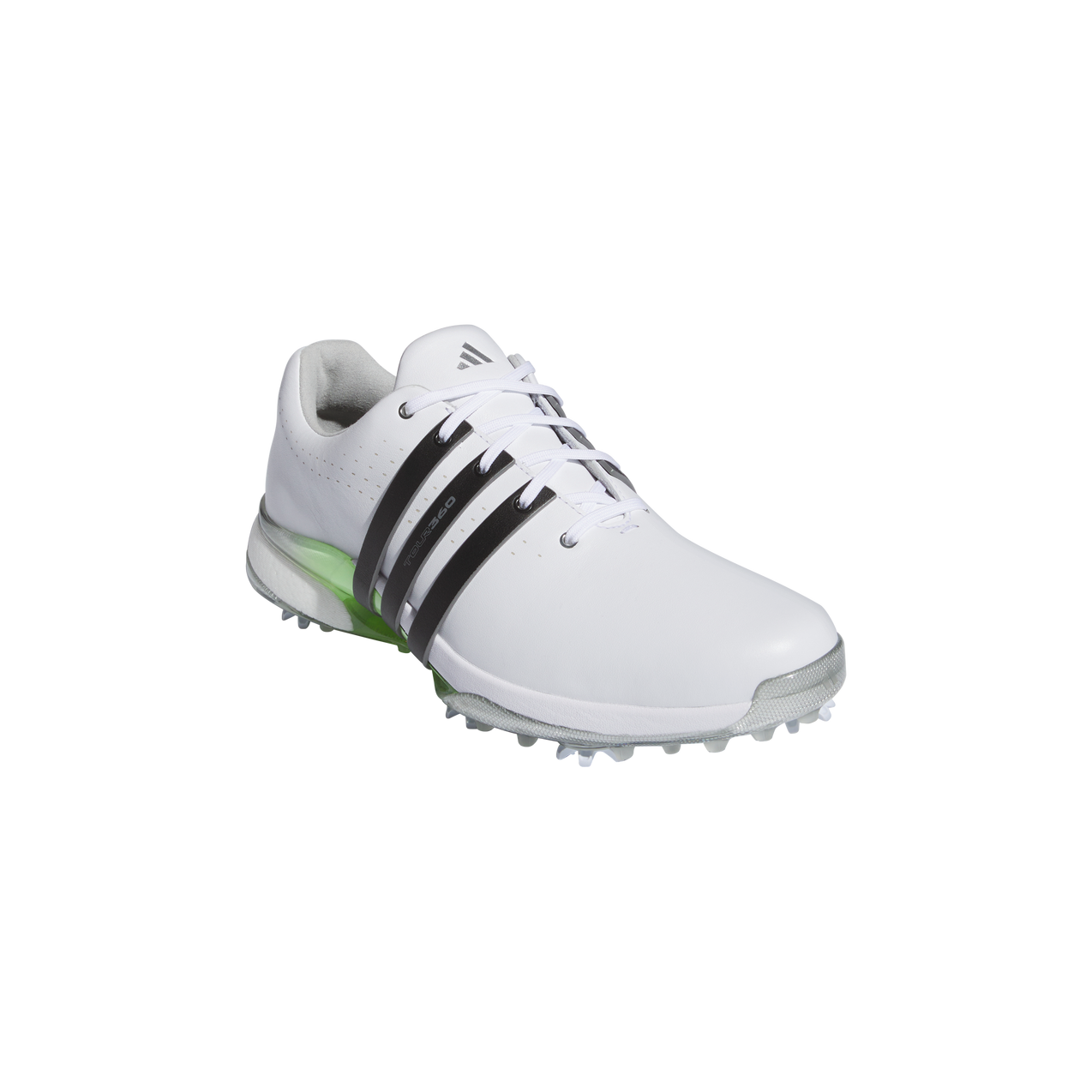 Men s Tour360 24 Spiked Golf Shoe White Black Green ADIDAS Golf Shoes Men s Golf Town Limited